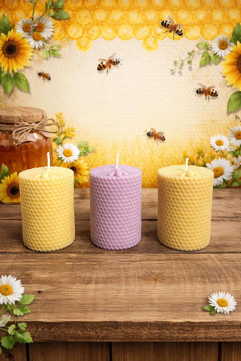 Honungsglöd – Björn- & Biinspirerat Blockljus