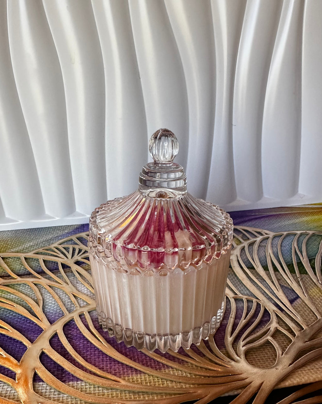 Vårdröm – rosa blomljus🌸Dorftljus🕯️100% Vegan och Organisk🌿