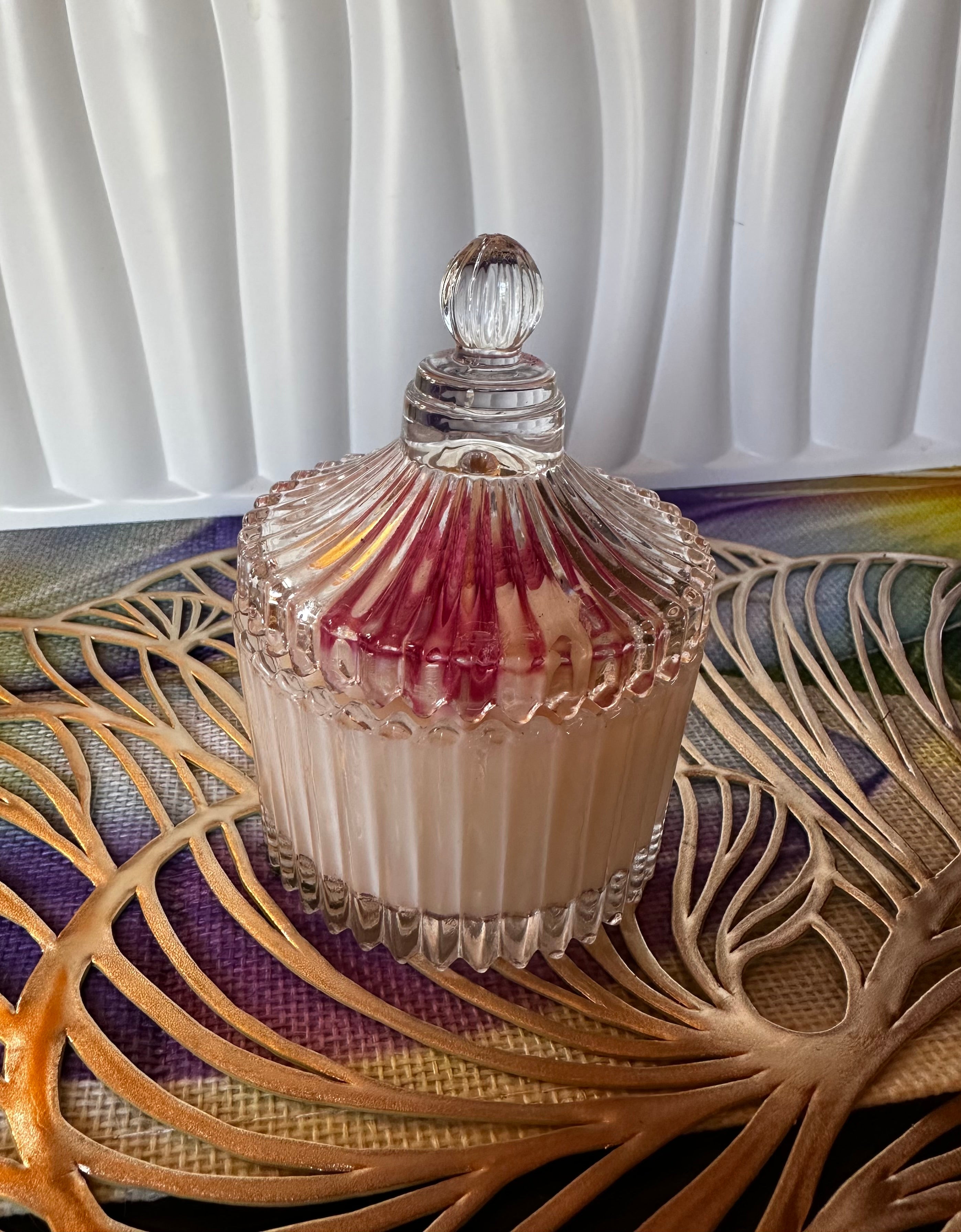 Vårdröm – rosa blomljus🌸Dorftljus🕯️100% Vegan och Organisk🌿