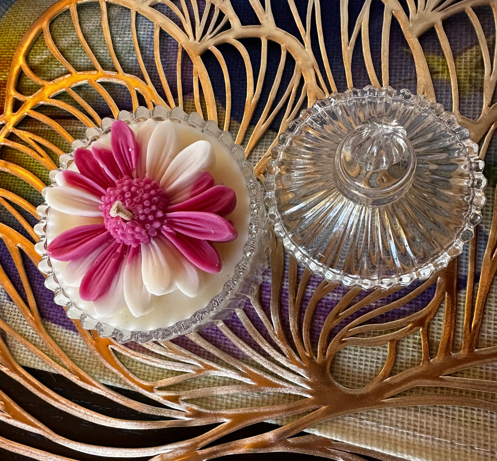 Vårdröm – rosa blomljus🌸Dorftljus🕯️100% Vegan och Organisk🌿